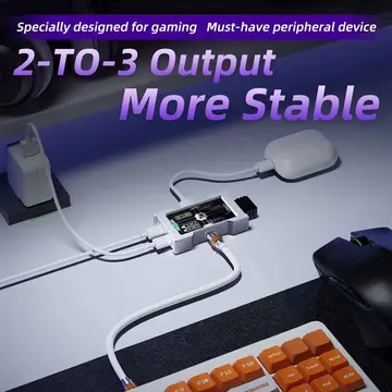 Hmlab Hub Usb 8k com Tela personalizável