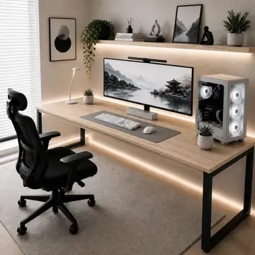 Mesa 150cm Industrial Madeira Para Escritório E Estudos Madeira