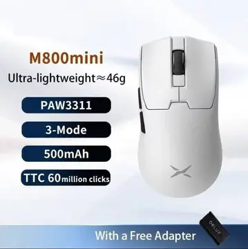 Mouse Delux M800mini PAW3311 APENAS BRANCO