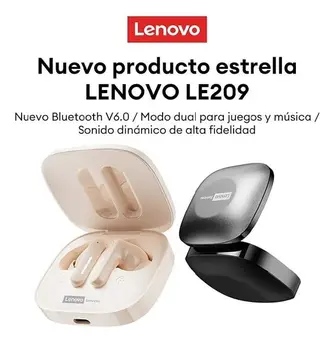 2 UNIDADES - Fone Bluetooth Lenovo LE209, Bluetooth 6.0