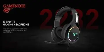 🎮 Headset over-ear gamer Havit H2232D 2xP2, RGB - Preto