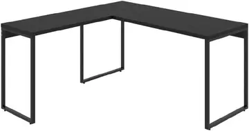 🖥 Compace Mesa Escritório L Industrial 1,50x1,50m - Preto Ônix