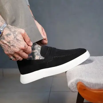 Sapato Social Mocassim Masculino Casual Em Camurça Premium 37 a 46