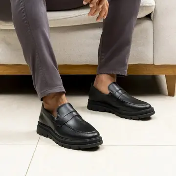 sapato social masculino forms plataforma oxford black
