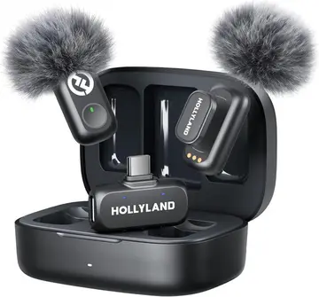Hollyland LARK A1 Duo – Microfone Sem Fio Mini para iPhone 15/16 e Android