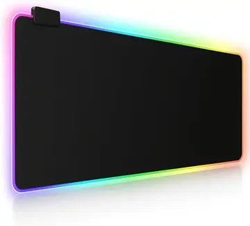 Mouse Pad Gamer Para Jogos com RGB LED Com 14 Modos de Iluminação 80x30cm