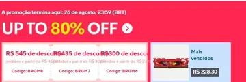 Cupons do Evento