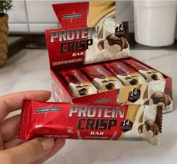 🛒 Barras de Proteínas Crisp Bar Ninho Creme De Avelã 12 Und Integralmédica Leite Em Pó Com Creme De Avelã