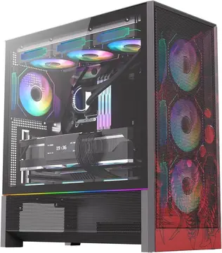 gabinete redragon strafe flow rgb infernal dragon