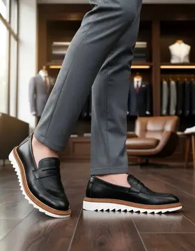 Sapato Mocassim Loafer Gugi Tratorado Conforto Premium Leve 38 a 44