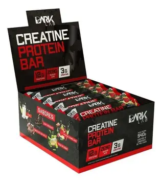 🛒 Creatine Protein Bar 12 Un 45g Dark Lab Sabor Frutas vermelhas