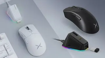 Mouse Delux M900 Pro, PAW3395, 8KHz, com Dock de Carregamento Preto ou branco