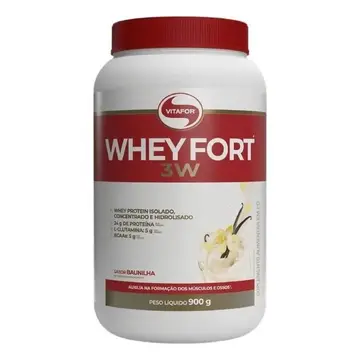 suplemento alimentar vitafor whey fort 3w baunilha 900g