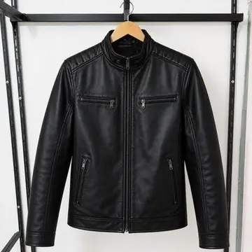 Casaco De Couro Masculina Slim Promoção Frio Inverno
