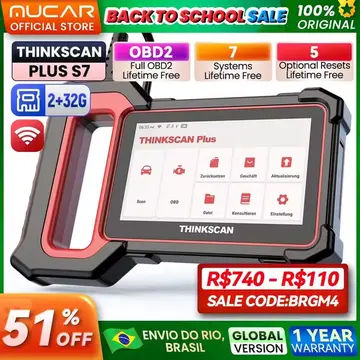 THINKSCAN PLUS S7 Scanner Automotivo Obd2 Selecione envio do Brasil