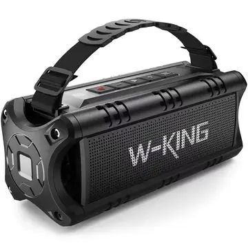 W-KING D8mini Bluetooth Speaker 30W Powerful Bass Portable Music Box IPX6 Waterproof Outdoor Boom Box for Home, Party, Camping
