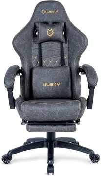 🪑 Husky Tempest 700 - Até 145kg, Reclinável 150º, Descanso para Pés - Cinza