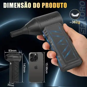 Mini Soprador De Ar Portátil 130000 Rpm
