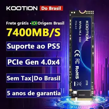 SSD NVME Kootion de 1TB e 7200mbps