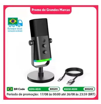 FIFINE USB/XLR Dynamic Microphone with RGB AmpliGame-AM8