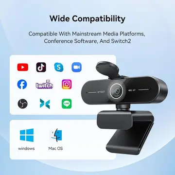 EMEET C60E 4K Webcam para PC