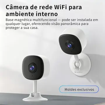 📡 Coibeu Câmera Segurança WiFi - Ultra Grande Angular - Detecção Pessoas