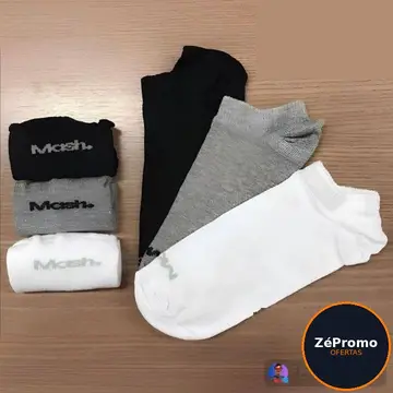 meias mash invisível kit 10 pares