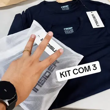 Kit 3 Camisetas Light T-shirt Insider Preto