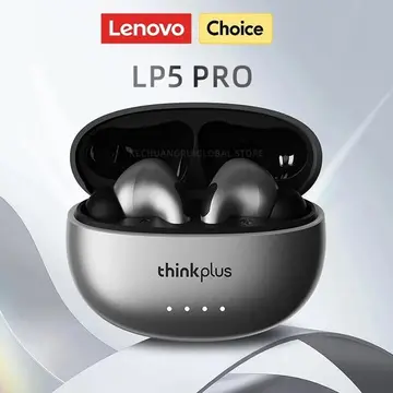 LP5 Fones de Ouvido TWS Sem Fio Lenovo LP5 PRO Bluetooth 5.4 TWS com Som HiFi para Jogos, Headset Esportivo LP5Pro com Microfone e Longa Dur