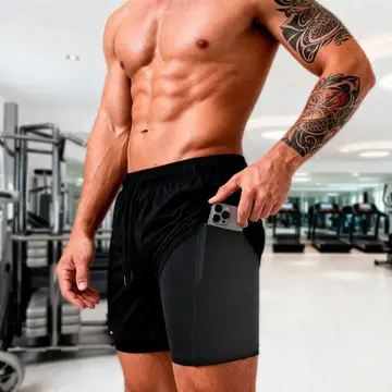 Shorts Compressão 2 Em 1 Sandrini P ao GG