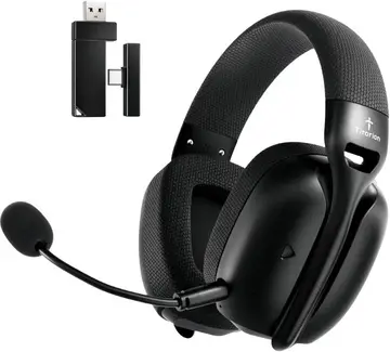 Titorion Fone de Ouvido Headset Gamer sem Fio Mintak Pro Preto