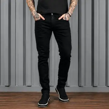 Calça Jeans Preta Super Skinny Masculina Lycra Premium 38 a 48
