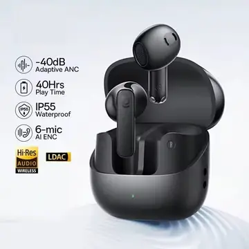 Fone de Ouvido Baseus Bass BS1 NC Bluetooth 6.0, ANC Adaptativo -40dB, LDAC Hi-Res, 6 Microfones com AI ENC e IP55