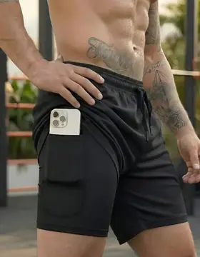 Shorts Dry Fit 2 Em 1 Compressão 4 Cores P ao GG