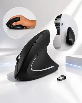 Mouse Vertical Ergonômico Recarregável Bluetooth/USB