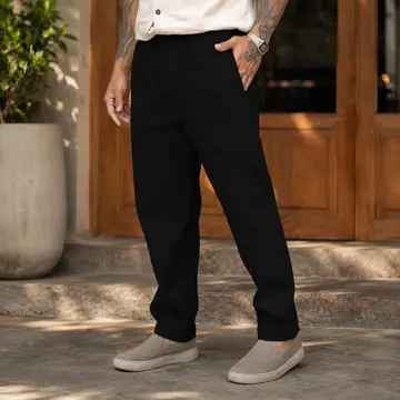 Calça Linho Masculino Social Casual C/bolsos Tecido Premium P ao GG
