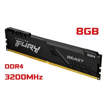 Memória RAM Fury Beast 8GB DDR4 3200MHz KF432C16BB/8 Preto