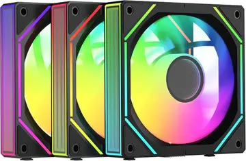 Kit com 3 Fans Gamer Ocypus Gamma F12 Uni ARGB Preto 1800 RPM 1,65 mmH20 53 CFM