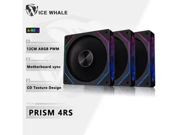 4x Ventilador de Gabinete para PC ICE Whale Prism 4RS ARGB 120mm