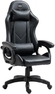 Cadeira Gamer Dazz Preta – Ergonômica – Design Gamer – Conforto para Longas Sessões – Preto