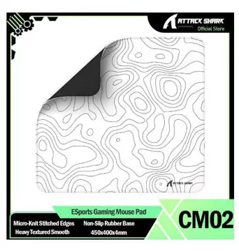 Mousepad Attack Shark CM02, base de borracha antiderrapante 450x400x4mm