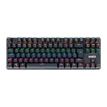 Teclado Mecanico Mancer Shade Mk3, Rainbow, Switch Huano Vermelho, Preto