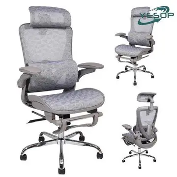 🎮 Yesop Cadeira De Escritório Ergonômica Com Apoio Lombar e De Pernas Assento Zero Gravity Cor Branco