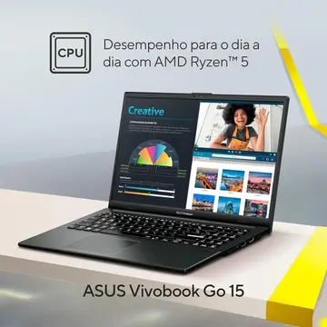 💻 Notebook ASUS VivoBook Go 15 Ryzen 5, 8GB + 512GB SSD