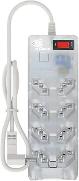 Filtro de Linha iCLAMPER Energia 8 com Proteção contra Surtos Elétricos DPS 8 Tomadas, 3 Pinos, 10 Amperes