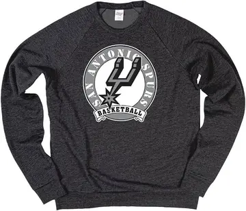 Blue 84 Moletom de gola redonda padrão NBA oficialmente licenciado Tri-Blend Preto