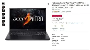 Notebook Acer ANV15-41-R6J0
