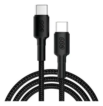 Cabo QCY Turbo Nylon Tipo-C 60W 3A 1m Carregamento Rápido