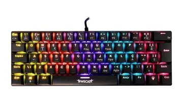 Teclado Mecanico Tgt Sherman V3 C1, Rainbow, Abnt2, Switch Marrom, Preto, Tgt-Shrc-Br01