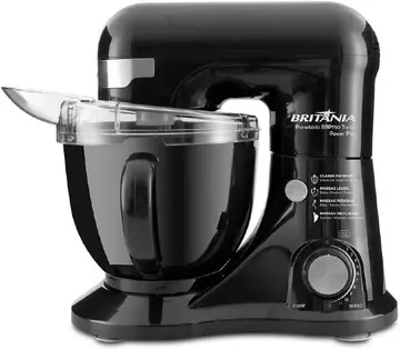 Britânia BBP760 Batedeira Planetária Power Plus, Preto, 12 Velocidades, 4.5L, 700W, 220V